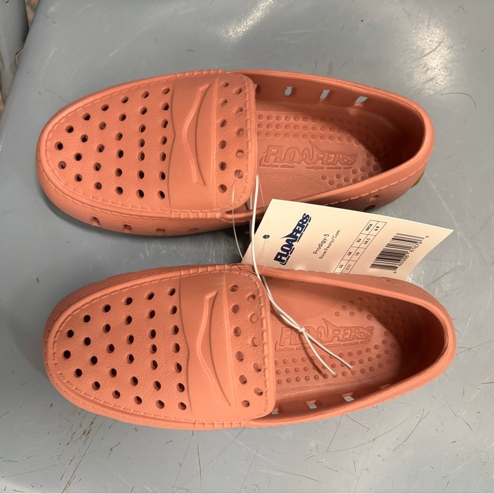 Vibrant Orange Water Shoes with Perforated Design